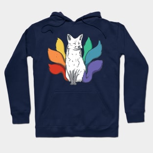 Pride Rainbow LGBTQ Fox Kitsune Hoodie